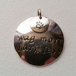 Wag More Bark Less Pendant, Sterling Silver (#9)